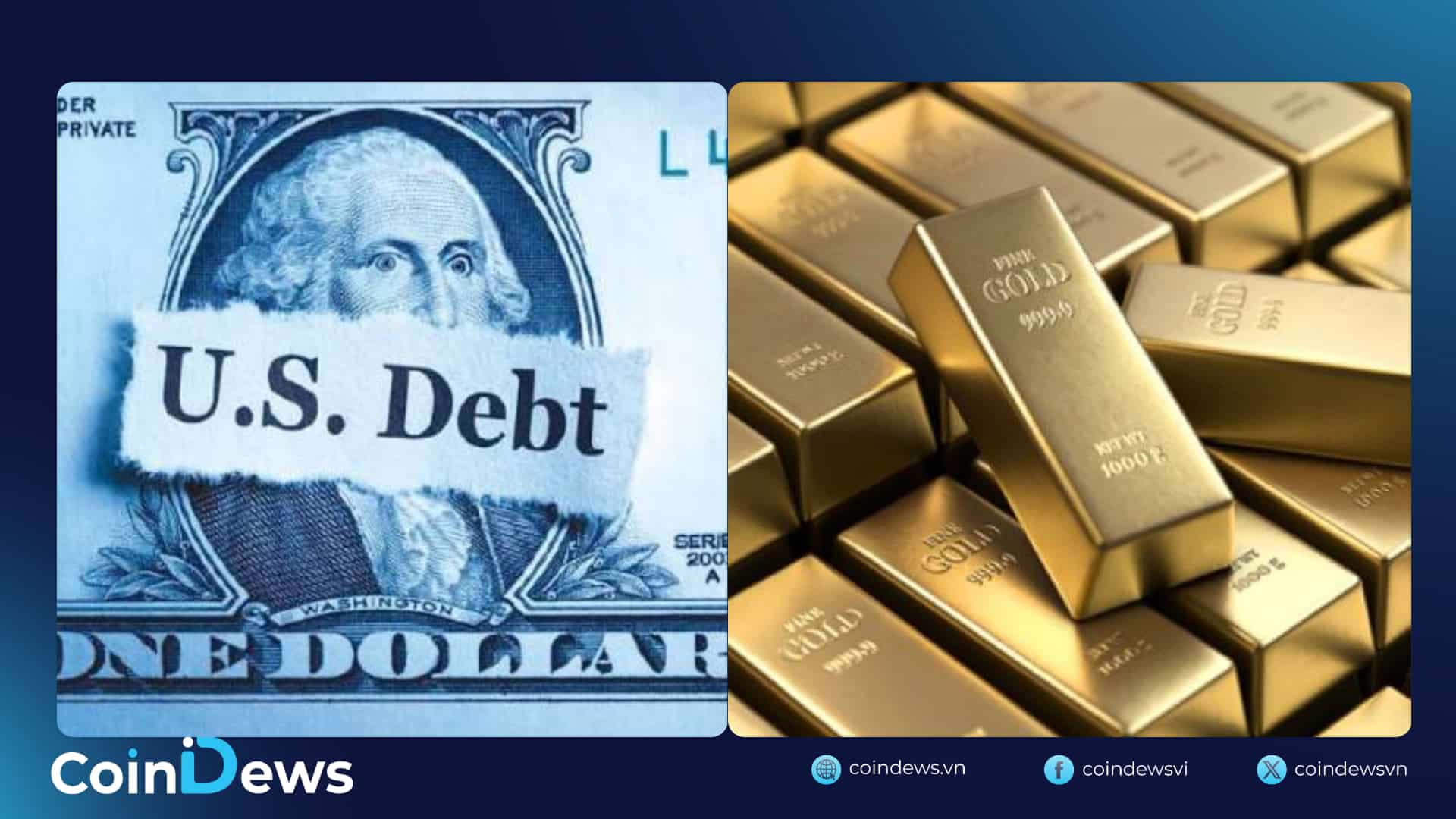 Nợ công Mỹ vượt 40.000 tỷ USD, vàng trở lại vùng 4.650 USD