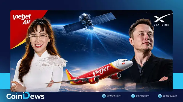 Vietjet cũng đã ký hợp đồng dịch vụ internet trên máy bay với Starlink của SpaceX