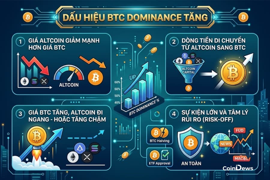 BTC Dominance tăng