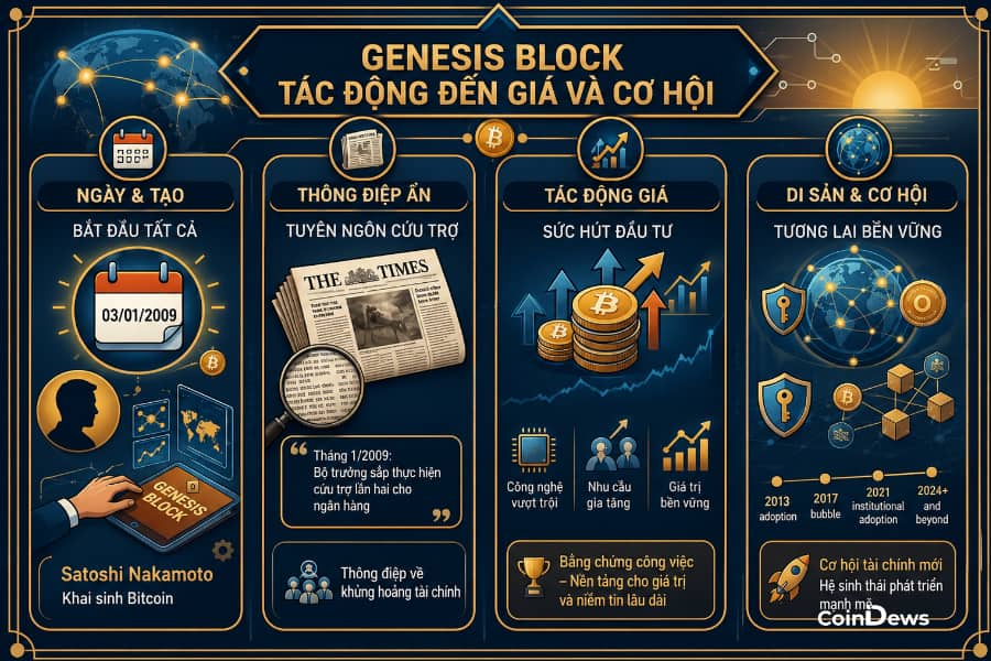 Khối Genesis không tạo ra áp lực về giá đối với Bitcoin