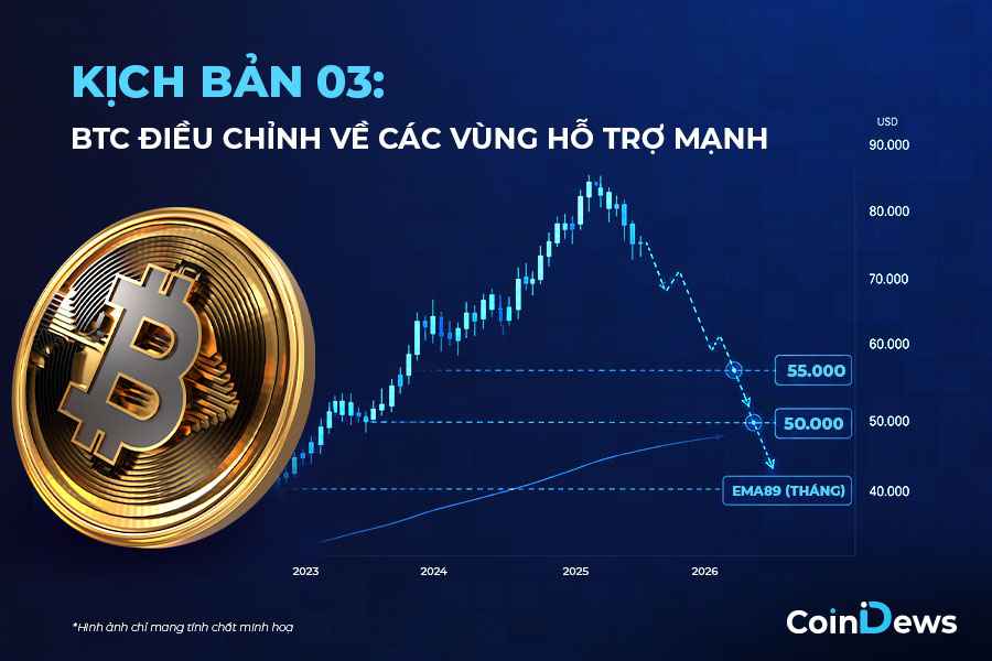 giá Bitcoin điều chỉnh về các vùng hỗ trợ mạnh