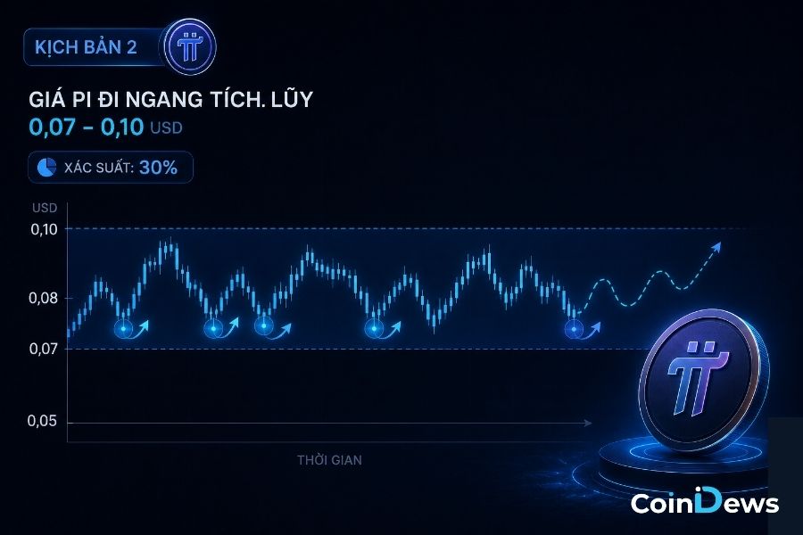 Giá Pi đi ngang tích lũy