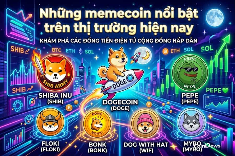 Top Memecoin nổi bật trên thị trường