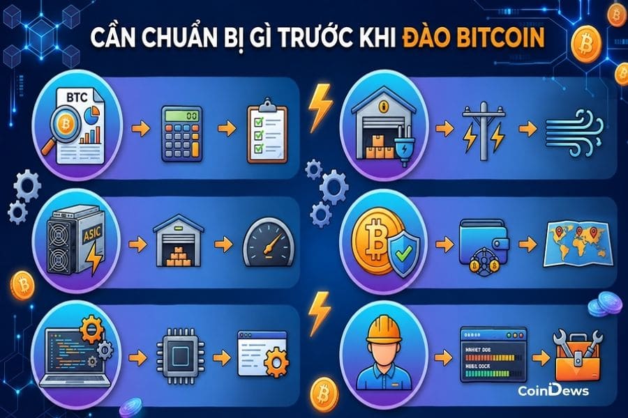Những thứ cần chuẩn bị trước khi đào bitcoin