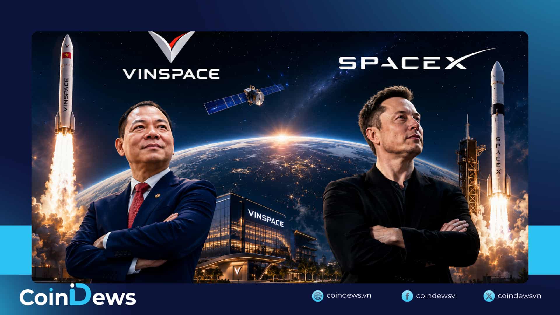 VinSpace của ông Phạm Nhật Vượng bắt tay cùng ElonMust đưa vệ tinh lên quỹ đạo bằng tên lửa SpaceX