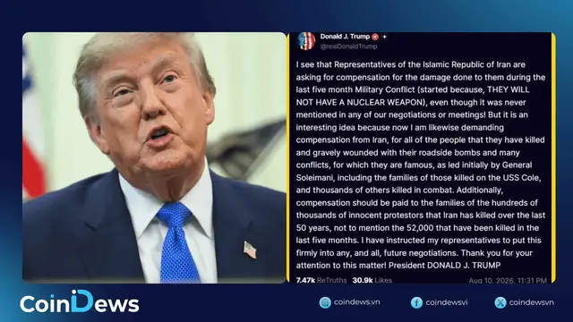 Trump đòi Iran bồi thường ngược